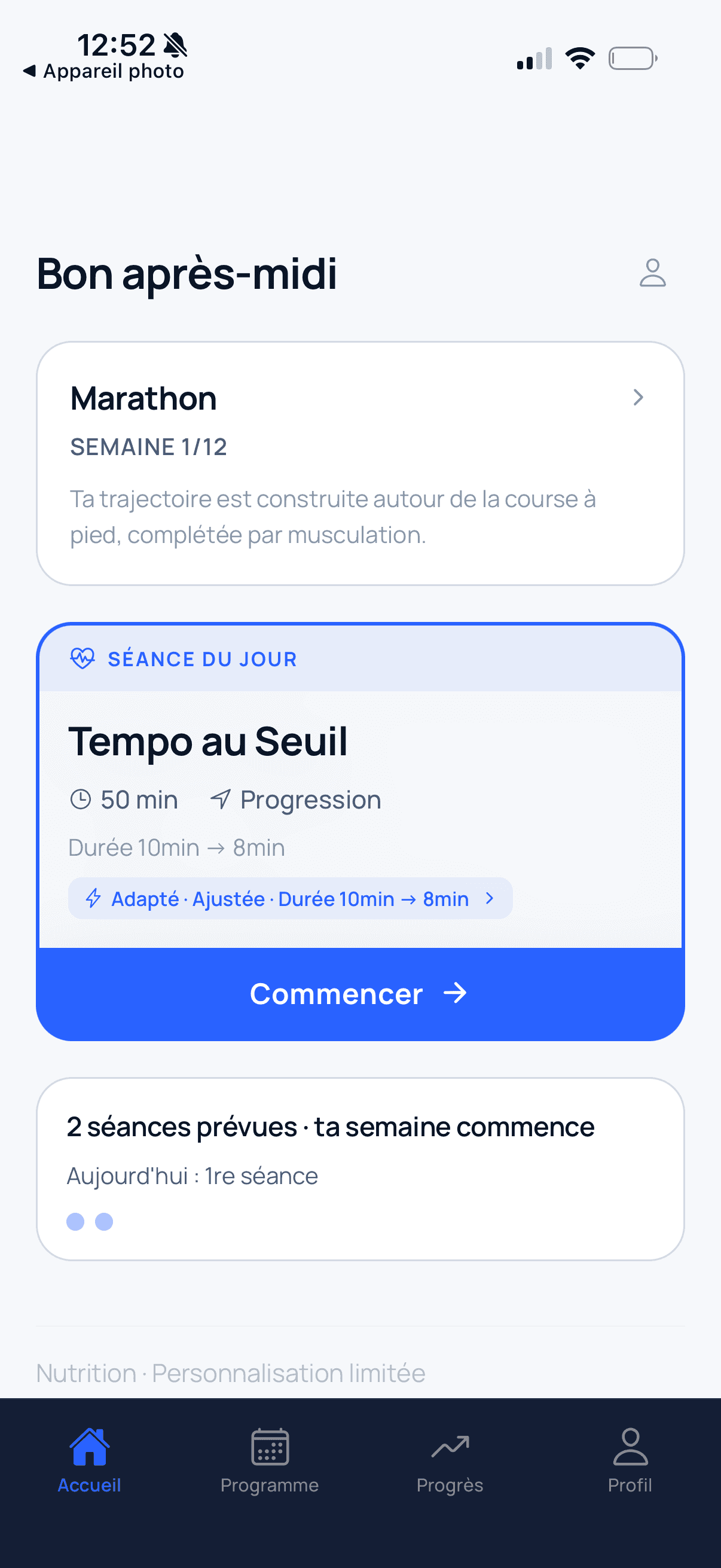 TONIQ — Séance du jour adaptée à ta réalité