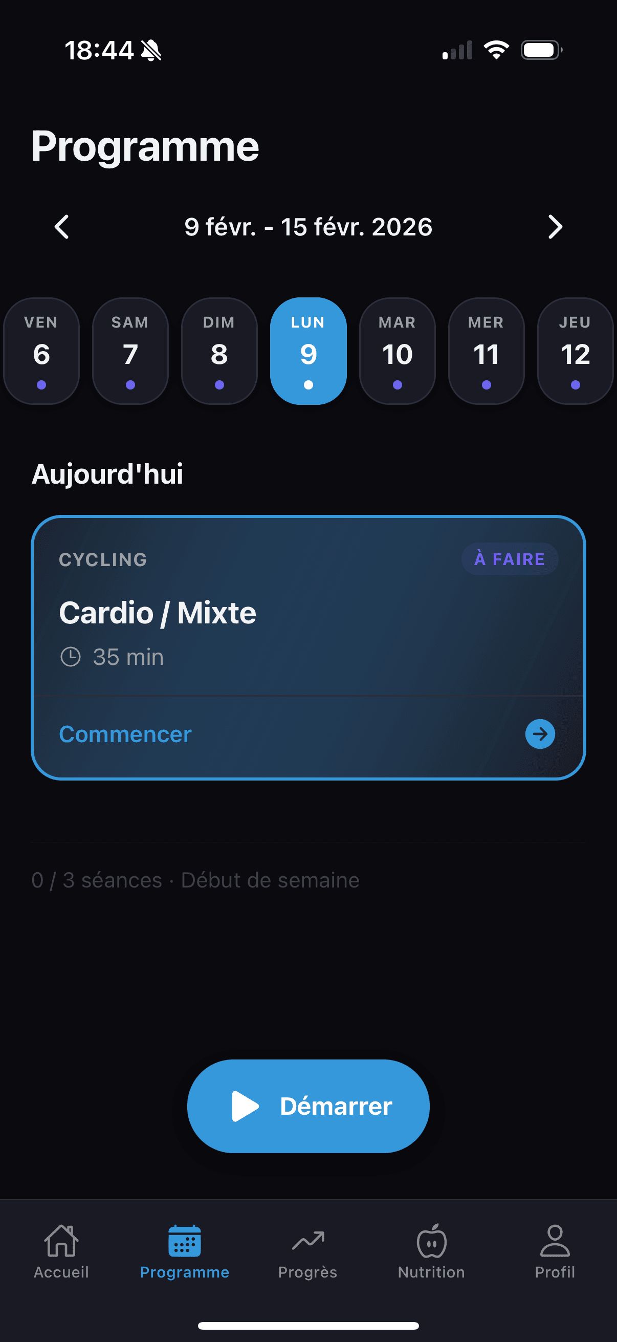 TONIQ — Séance ajustée selon le contexte